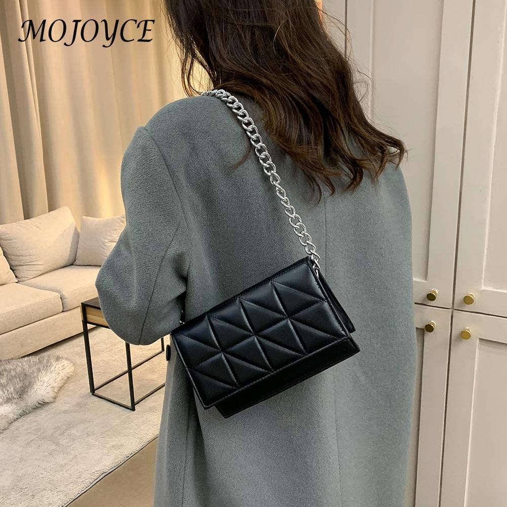 Female PU Leather Shoulder Bag Female Small Wallet All-match Travel Bags Lattice Trending Handbag Arbitrary Ladies Purse