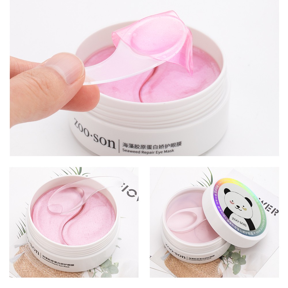 seaweed collagen eye patches under eye patches edema hydrogel eye patches dark circle patches korean mask 60pcs