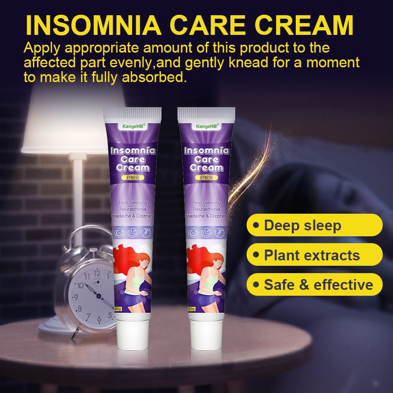 2pcs Sleepless Cream Improve Sleep Calm Mood Calming Balm Insomnia Relax Help Sleep Cream Relieve Stress Anxiety OintmentA759