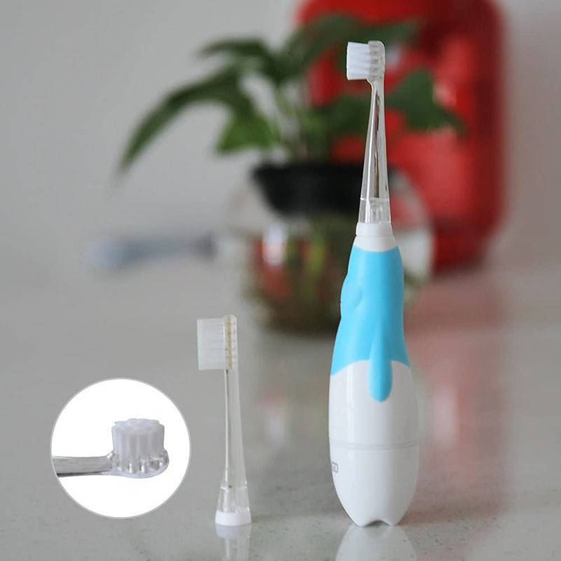 Seago Children Sonic Electric Toothbrush Lamp Battery Power Light Smart Timer Waterproof IPX7 Replacement Dupont Brush Head SG513