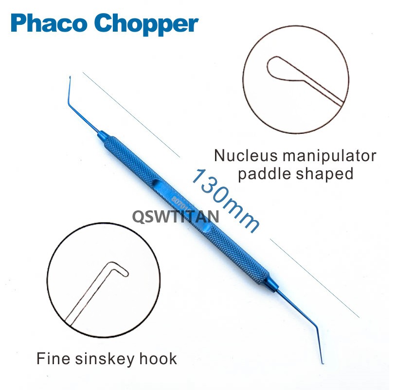 Phaco - chopper with manipulator, sinskey spoon, hook, ophthalmic instrument, double eyelid, surgical instruments