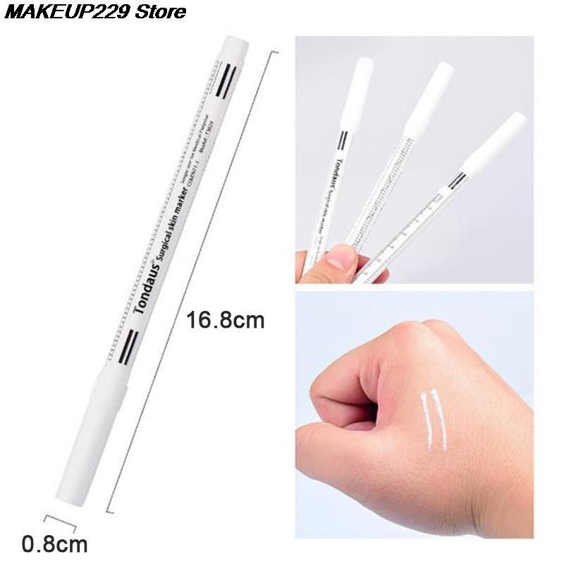 Hot 1 Set Surgical Eyebrow Skin Tattoo Marker Pen Accessories Tool With Measuring Ruler