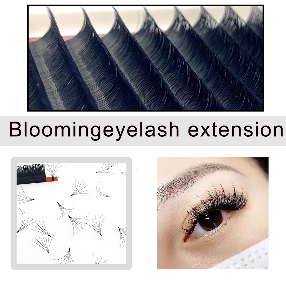 New Best Selling Easy Fan Matte Cashmere Lash Extensions 0.05/0.07/0.10mm Eyelash Extension Volume Russian Matte Flowering Fan