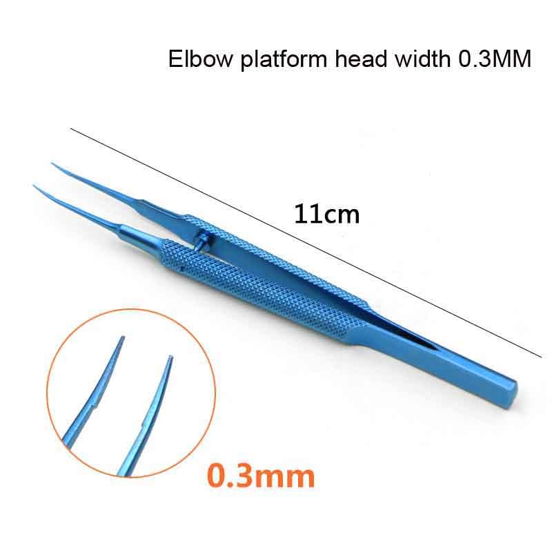 Titanium alloy microscopic instruments, small serrated scissors, tweezers, probes, hooks, spoons, rackets