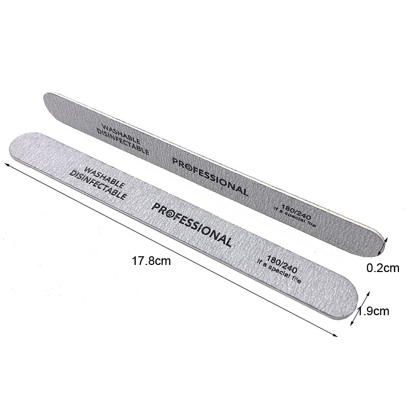 100pcs/lot Professional Nail Files 180/240 Grinding Polishing Manicure Pedicure Double-sided Nail Buffers Tool Lixas Para Unhas