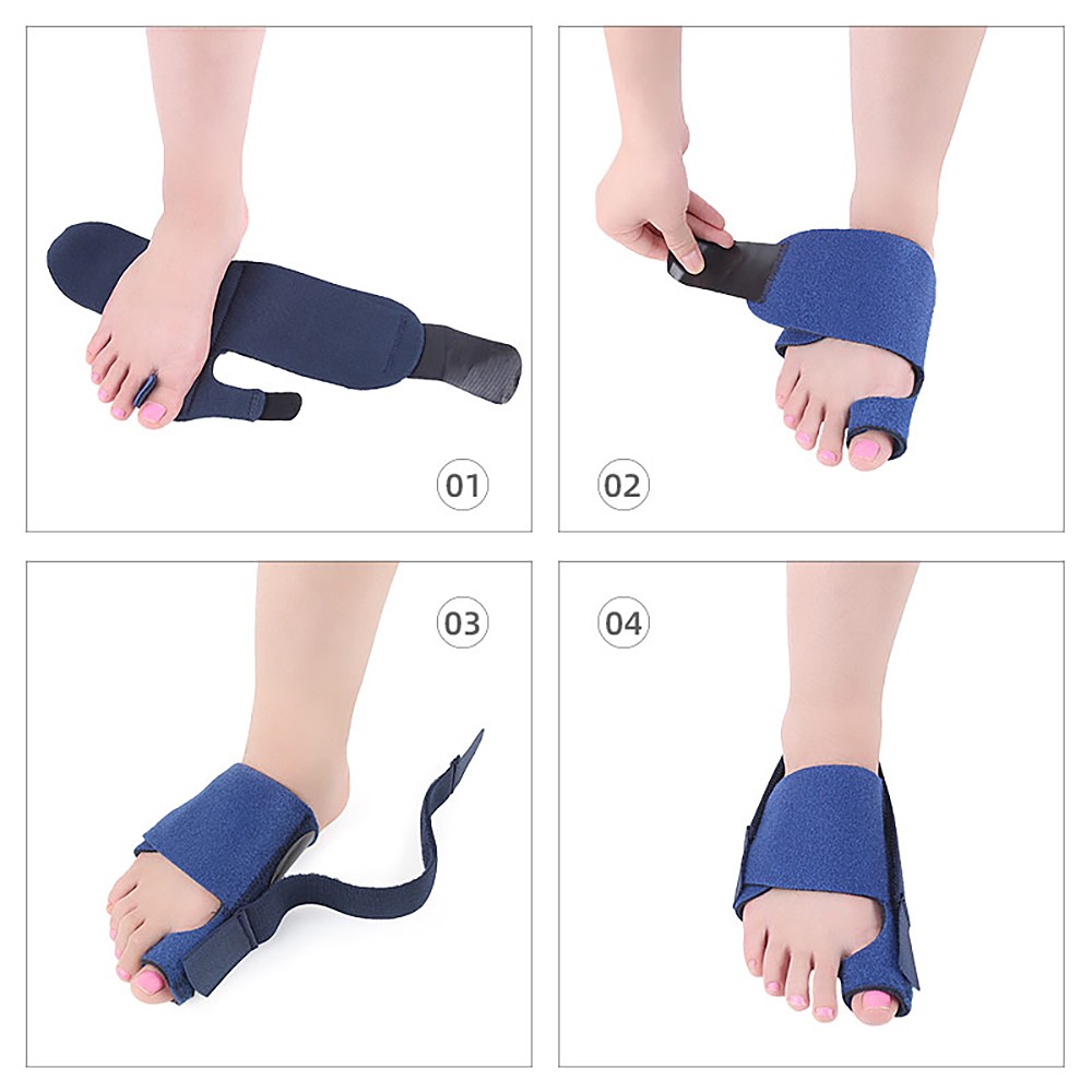 Valgus Bunion Corrector Toe Separator Feet Orthopedic Thumb Adjuster Correction Fixation Strap Thumb Night Daily Straightener