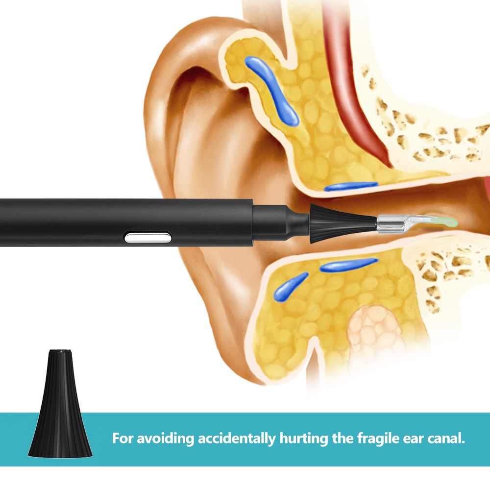 WIFI Otoscope io الذكية البصرية الأذن عصا الأذن الشمع نظافة الأذن ملعقة تنظيف بالمنظار خلال أذني منظار الأذن Borescope الأذن نظيفة