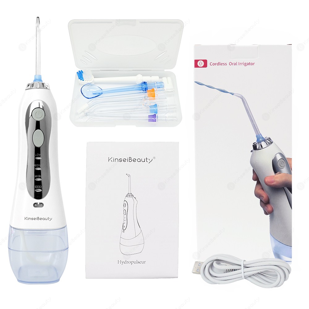 Dispensers Wireless Dental Oral Irrigator Water Flosser USB Rechargeable 300ml Portable Tank Waterproof Dental Irrigator For Teeth Cleaning Aqueous Dental Floss Electric toothbrush gift