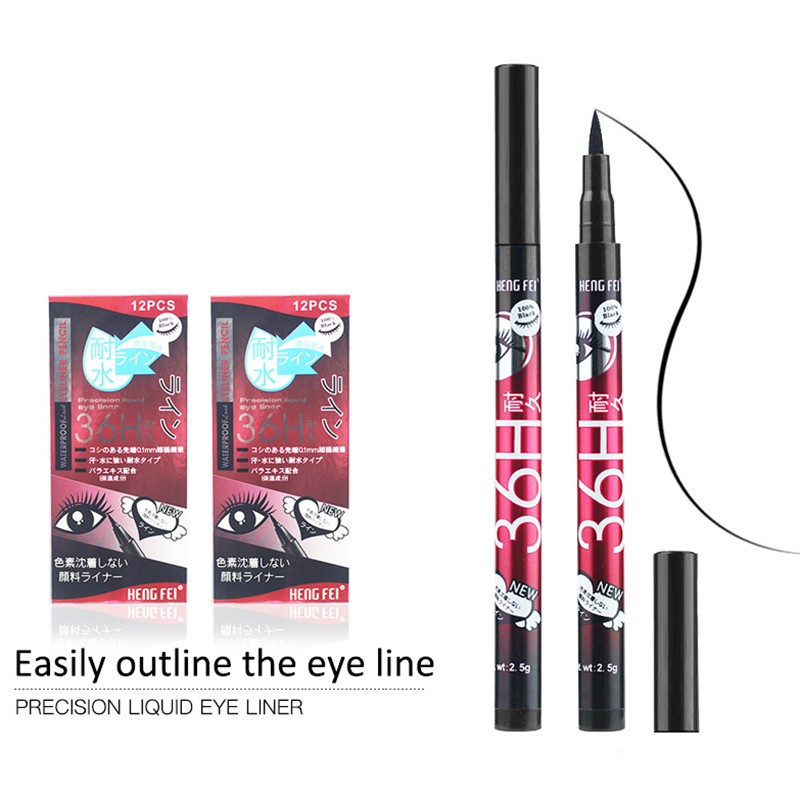 High Quality Eyes Makeup Liquid Eyeliner Waterproof 36 Hours Long Lasting Black Eyeliner Pen Make Up Eye Liner Pencil Cosmetics