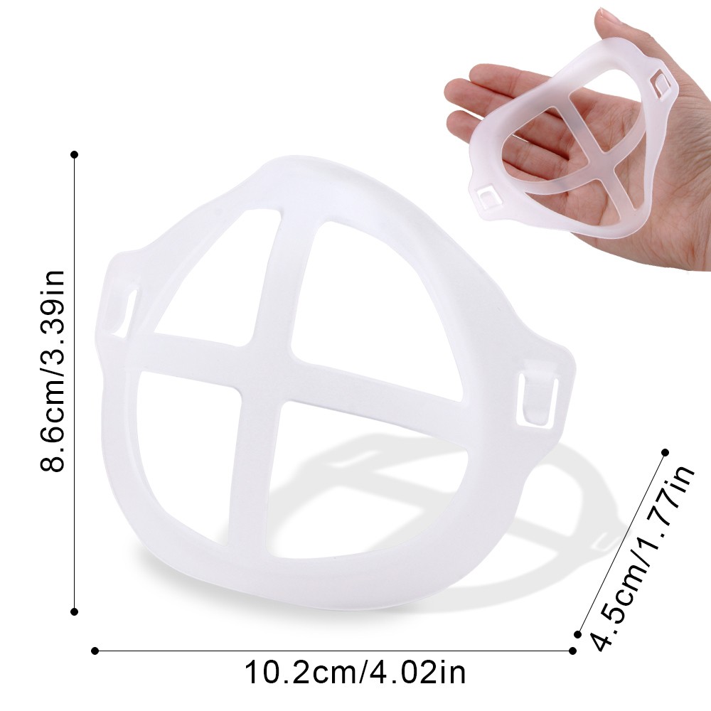 3D Mouth Mask, Breathable Support, Inner Cushion, Plastic, Silicone, Lipstick, Washable, Reusable