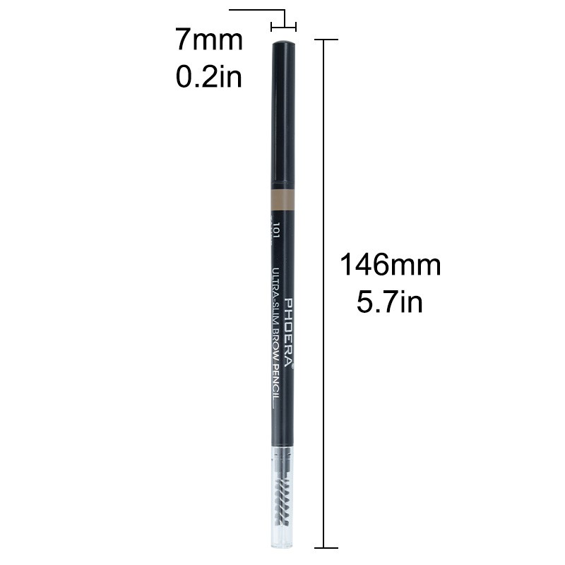 PHOERA 5 Color Natural Long Lasting No Blooming Double Ended Eyebrow Pencil Waterproof Sweatproof No Fading Eyebrow Pen TSLM1