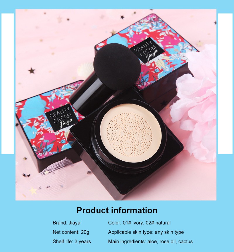 Mushroom Air Cushion Bb Cream Concealer Foundation Waterproof Anti-sweat Lasting Moisturizing Beauty Face Makeup CC Creams