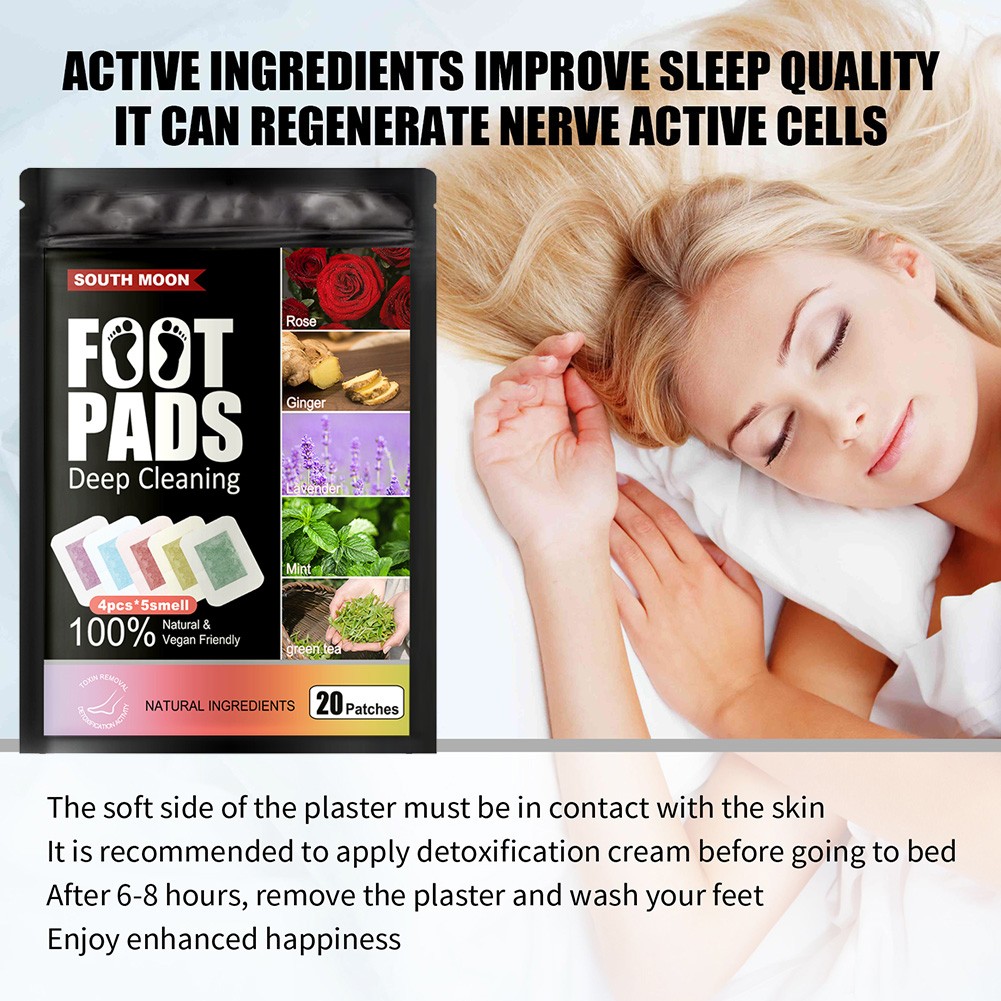 10/20pcs Detox Foot Patches Pads For Stress Relief & Deep Sleep Body Detox Feet Slimming Cleansing herbalstick dropship