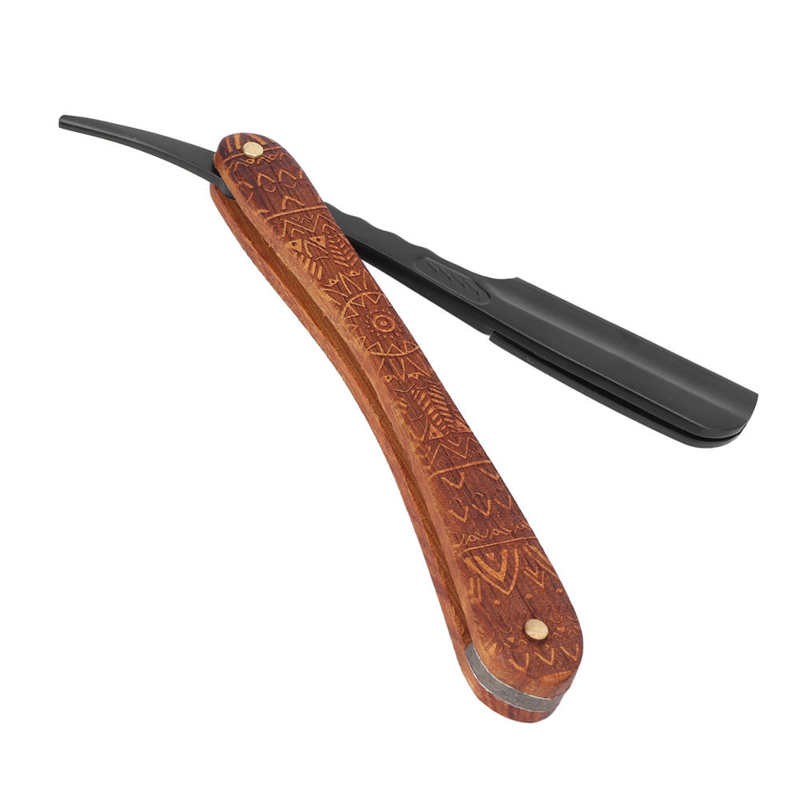 Professional Shaving Razors Comfortable Gripping Straight Razor Razor Rosewood Handle Zinc Alloy Razor Head Slippery Design