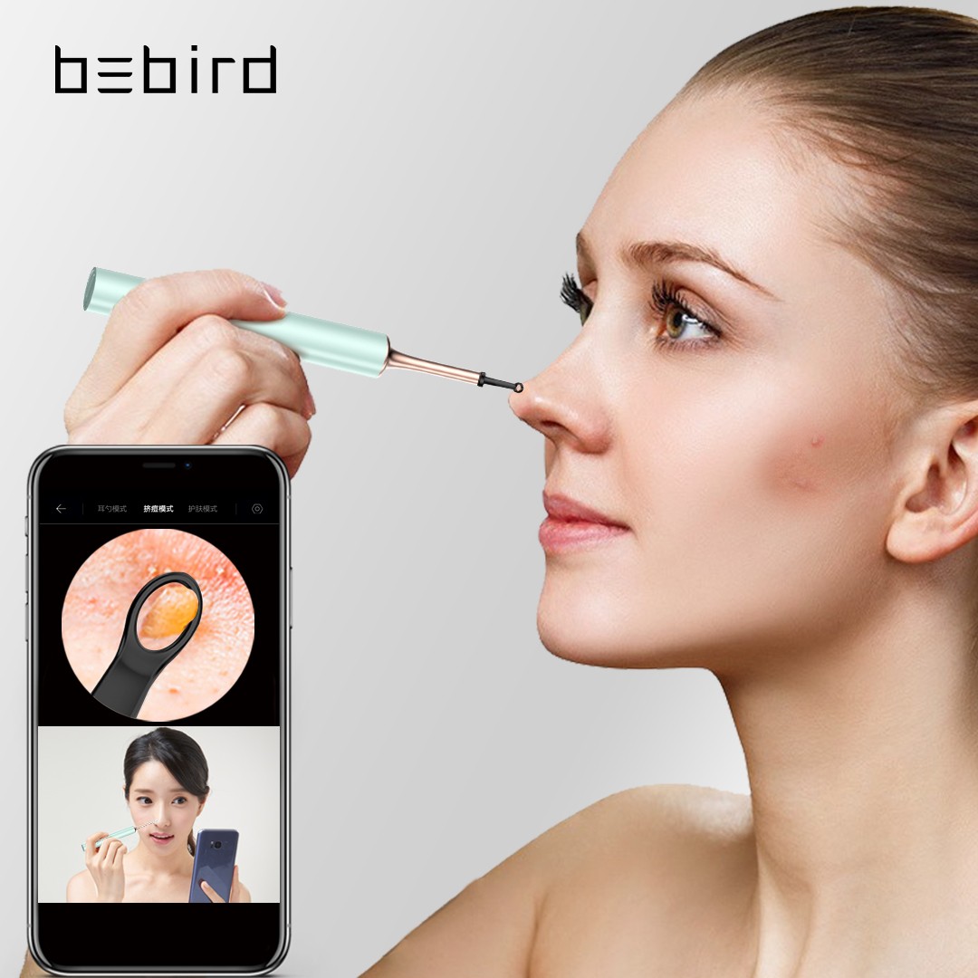 Bebird T15 R1 البصرية الأذن الأنظف الرعاية الصحية Minifit 2in1 حب الشباب الشمع أداة إزالة الصواميل HD1080P منظار الأذن IP67 مقاوم للماء المنظار