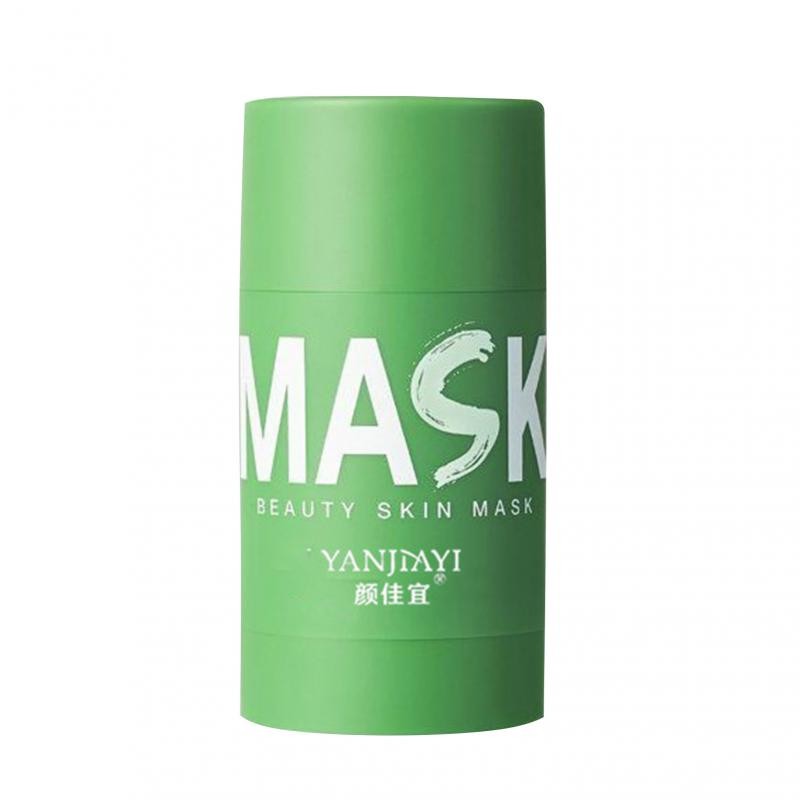 40g Green Tea Cleansing Solid Clay Purifying Mask Stick Mask Oil Control Anti Acne Mud Cream Beauty Facial Skin Care TSLM2