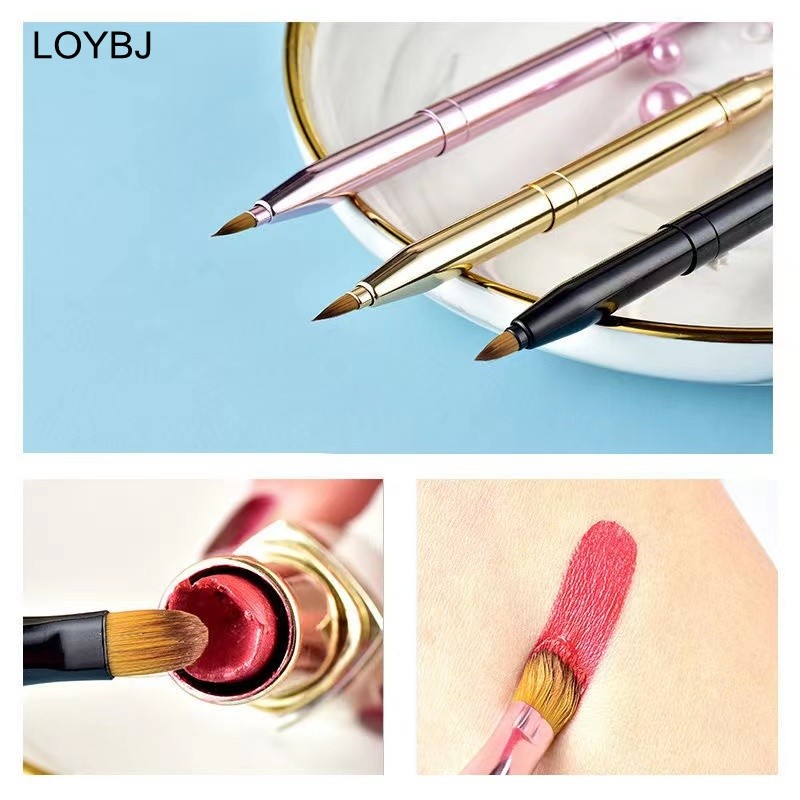 sainbj makeup brush portable lip contour concealer lip concealer makeup brush double end makeup brush for women