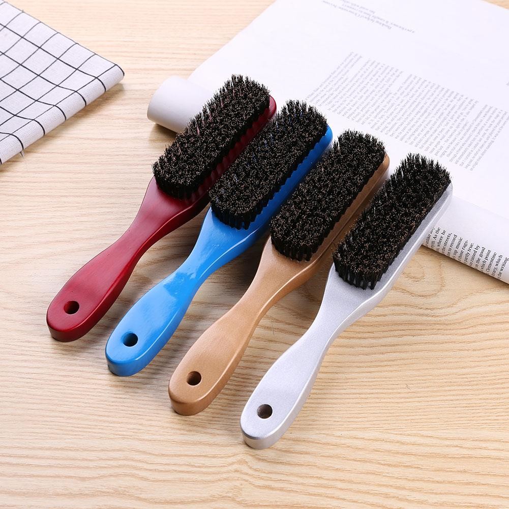 Men's and Women's Wooden Handle Hair Brush Solid Boar Bristle Combs for Beard and Hair Styling