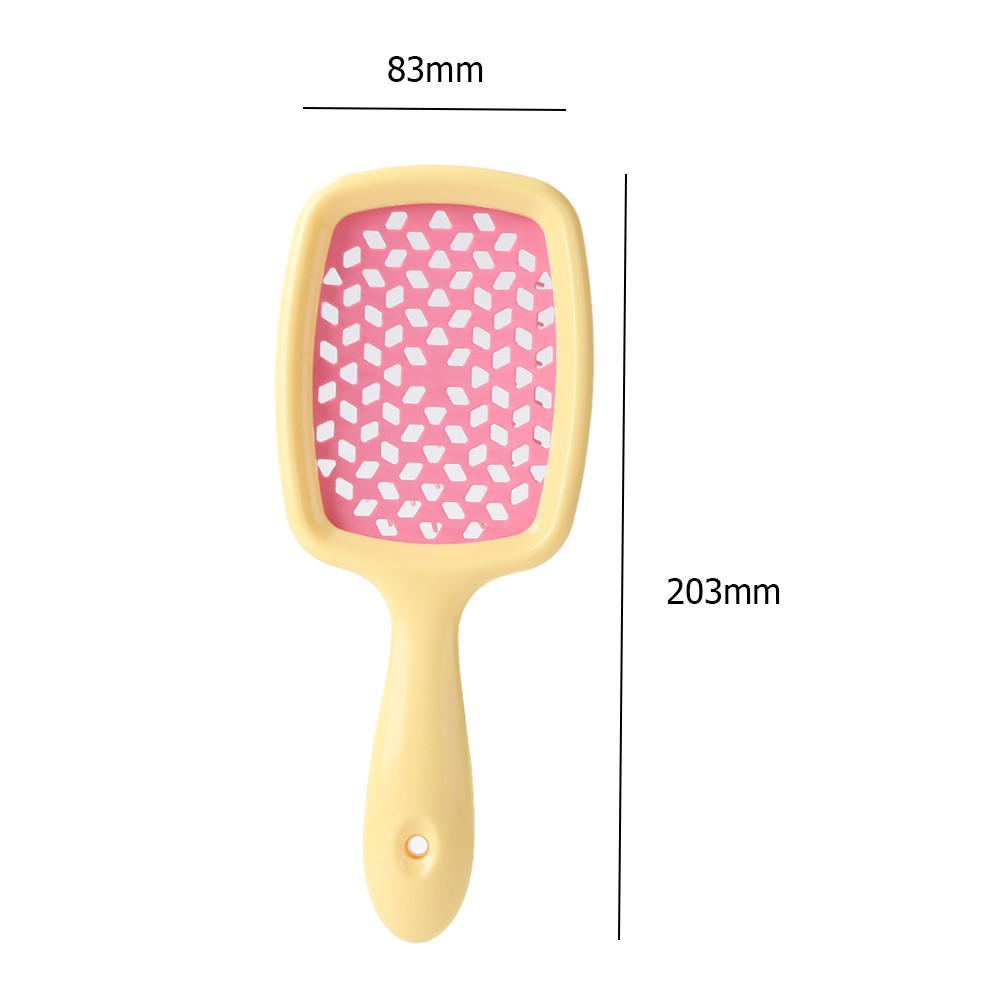 Plastic Hollow Mesh Comb Wet Dry Dual-use Women Scalp Massage Comb Hair Brush Hollow Out Home Salon DIY Hair Styling Tool