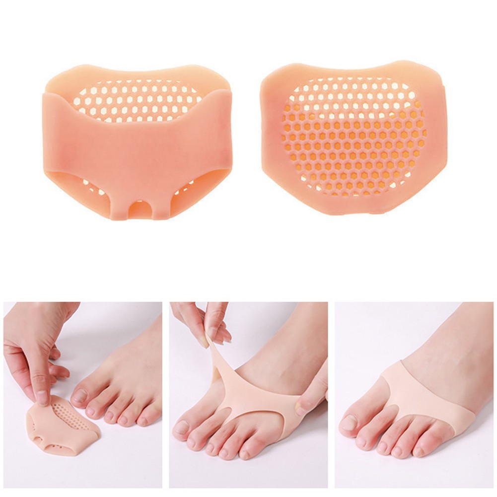 2pcs Forefoot pad shoes cushion high heel elastic silicone gel insoles orthotic arch support protection pads