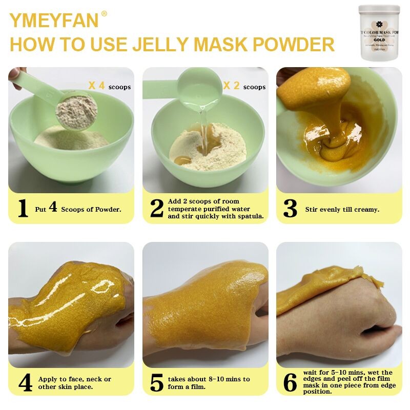 Natural Soft Hydro Jelly Mask Powder Set Peel Off Rubber Facial Mask Jar Spa Whitening Rose Collagen Hyaluronic Acid Skin Care