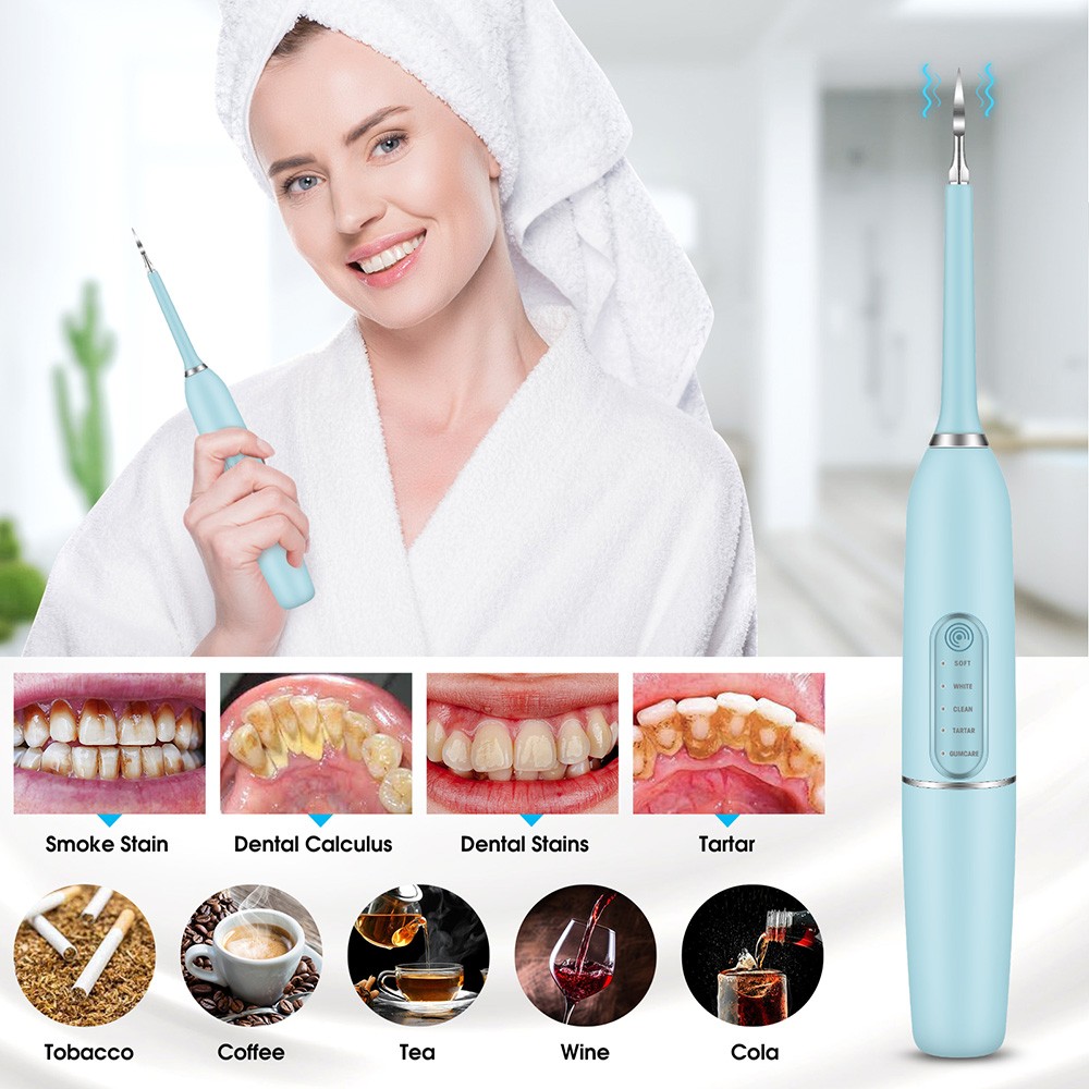 Sonic Dental Scaler Electric Toothbrush Tartar Stain Dental Calculus Remover Tooth Cleaner Teeth Cleaning Oral Care Tool