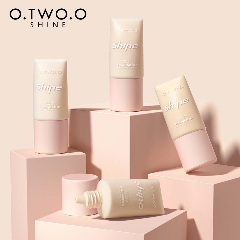 O.TWO.O Full Coverage Face Liquid Foundation Concealer Lightweight Easy to Wear Foundation Makeup Women Cosmetics