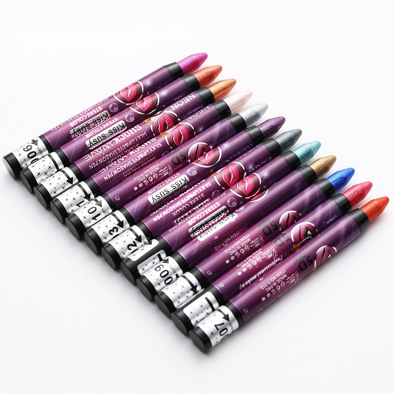 12 Color Professional High Quality Eye Shadow Pen Beauty Highlighter Eyeshadow Pencil Wholesale Eye Pencil Makeup