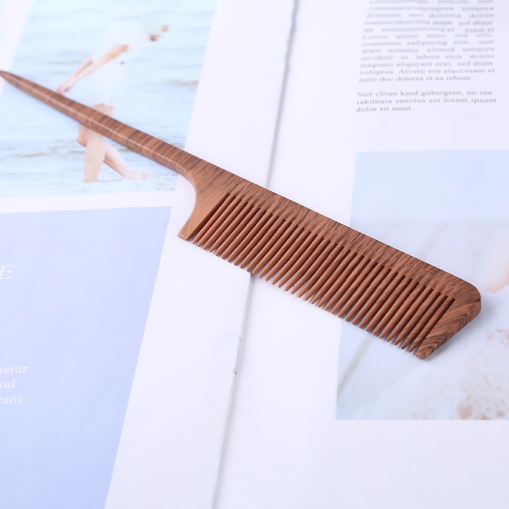 Natural Pear Wood Smooth Comb Scalp Massage Anti-tangle Static Handmade Hair Brush Hair Styling Hair Care Tool