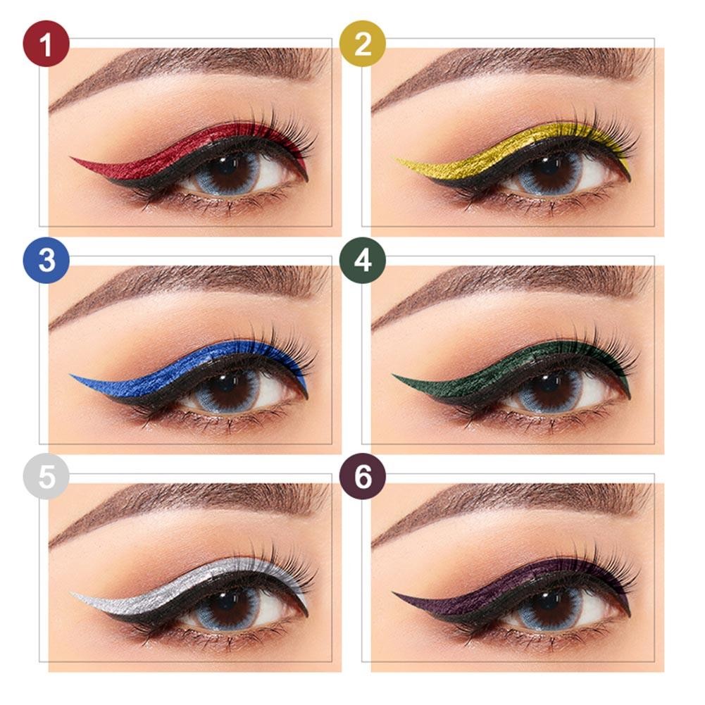 1pc Colorful Glitter Shimmer Liquid Eyeliner Diamond High Glossy Eyeliner Permanent Waterproof Liquid Eye Shadow Pencil