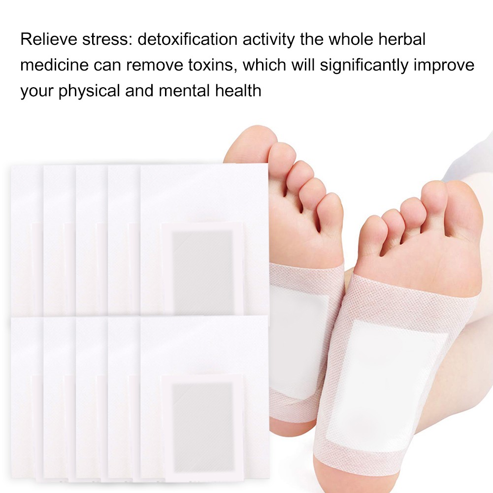 10pcs Natural Ingredients Anti-stress Cleansing Feet Sleeve Body Natural Foot Patches Detoxification Health Body Detox