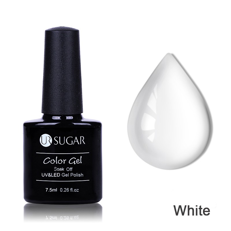 UR Sugar Milky White Gel Gel Polish 7.5ml Soak Off UV Gel Nail Polish Varnish Semi Permanent Nail Art UV LED Varnish