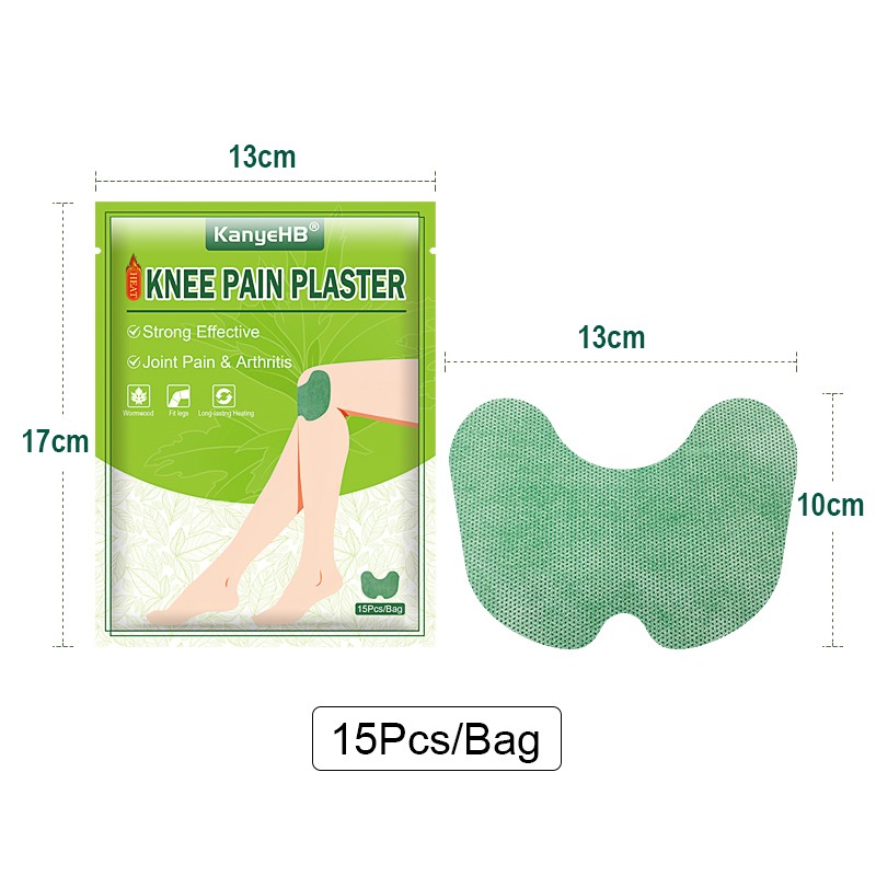 15pcs=1bag Knee Joint Pain Plaster Chinese Wormwood Extract Sticker for Joint Pain Rheumatoid Arthritis Pain Relief Patch W008