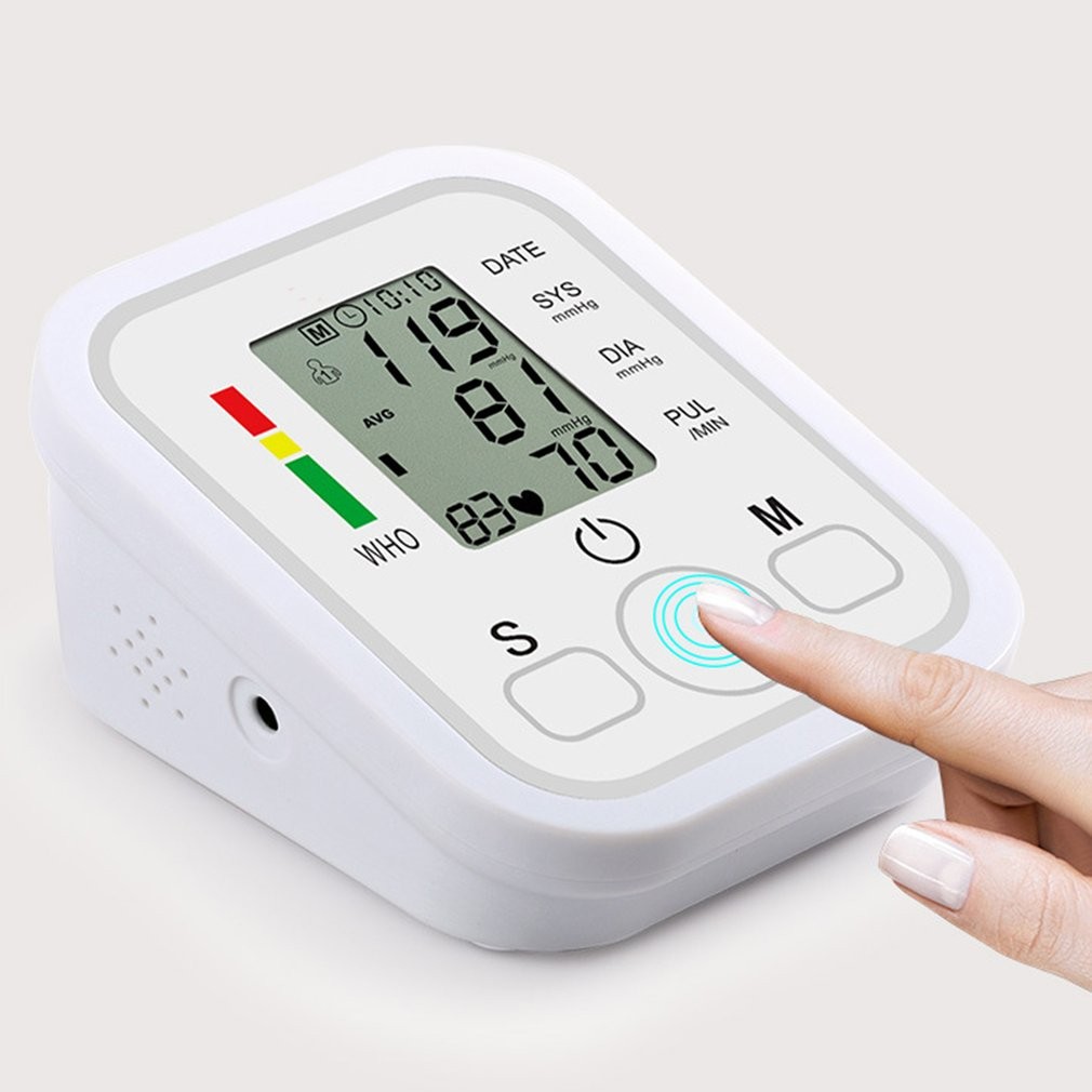 Portable Arm Wrist Blood Pressure Monitor Tonometer Health Care Digital Home Automatic Medical BP Sphygmomanometer Meter