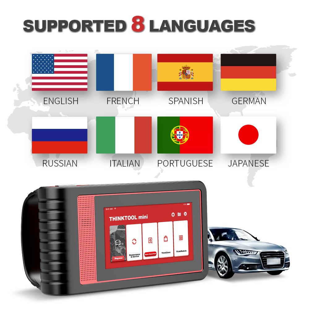 Thinktool mini obd2 Scanner Professional Full System Diagnostic Scanner ECU Coding Test Active Auto Car Scanner Free Shipping