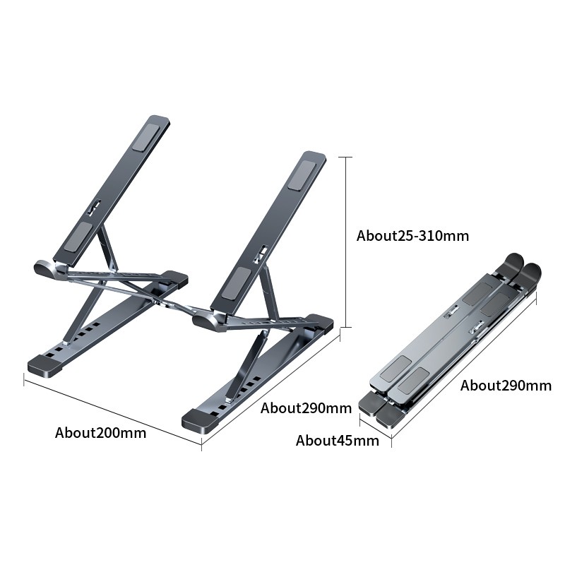 Adjustable Laptop Stand Aluminum For MacBook Foldable Tablet PC Support Notebook Stand TableLaptop Cooling Pad Stand