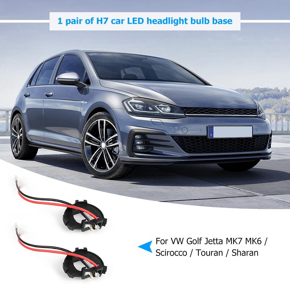 2pcs H7 LED Bulb Clip Retainer Adapter Base Holder For VW Golf 7 New Touran Auto MK7 Jetta Car Accessories