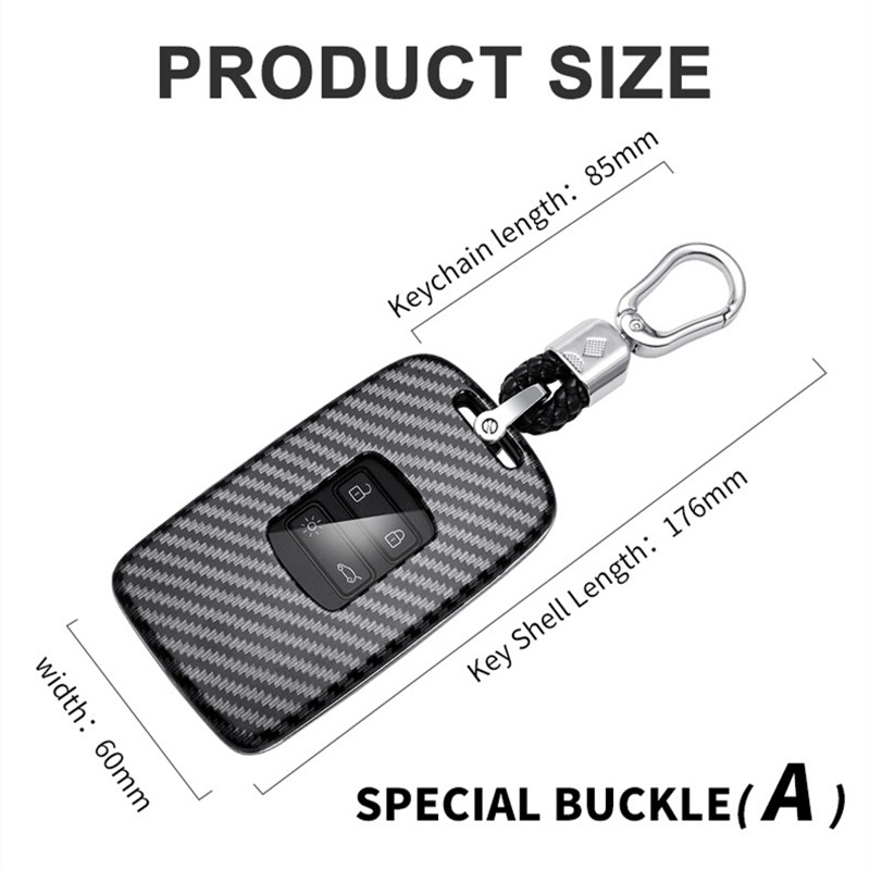 Carbon Fiber Remote Car Key Case For Renault Megane Koleos kadager Talisman Espace captour Clio Fob 2016-2020 car key cover