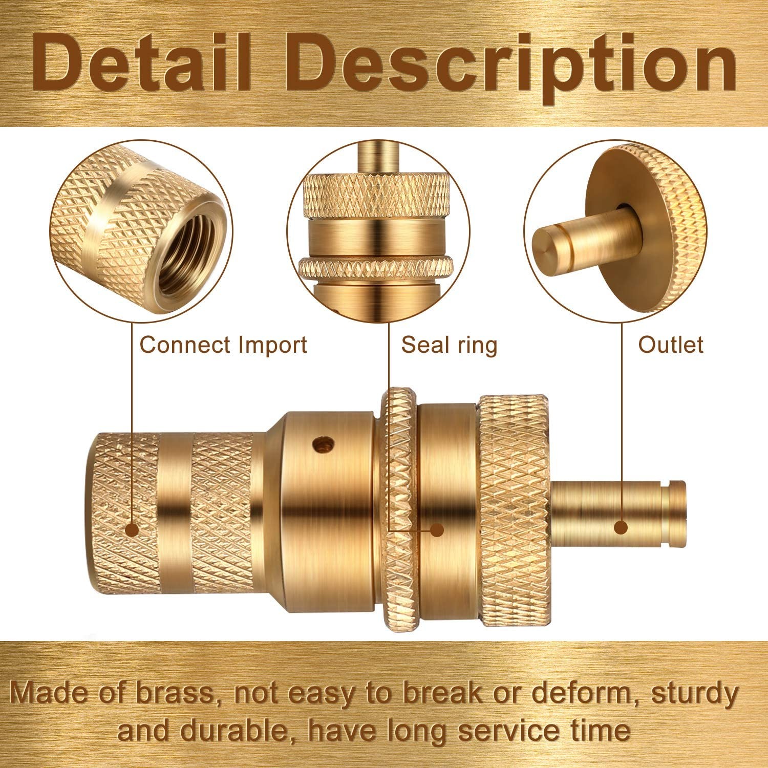 4pcs Universal Off-road Brass Tire Deflators Kit Automatic 6-30psi Tire Pressure Relief Valve Deflators Bleeder Valve Set