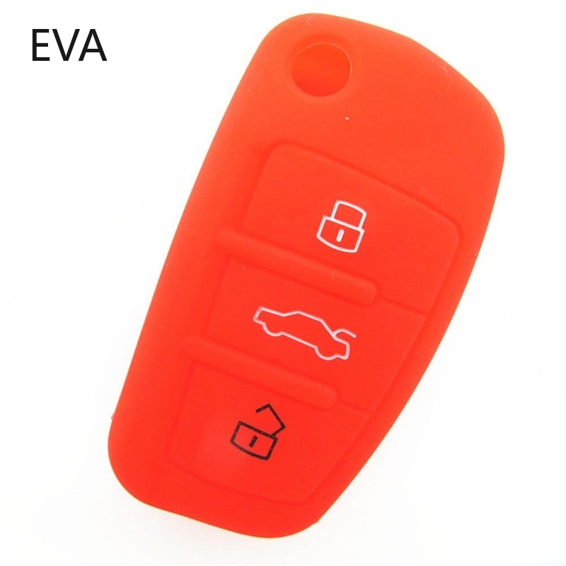 Car Key Case Cover Protector Flip Car Key Case Cover Fob Shell Silicone Skin Holder For Audi A3 Q2L Q3 S3 RS3 A4 A6 A6L A8 Q7