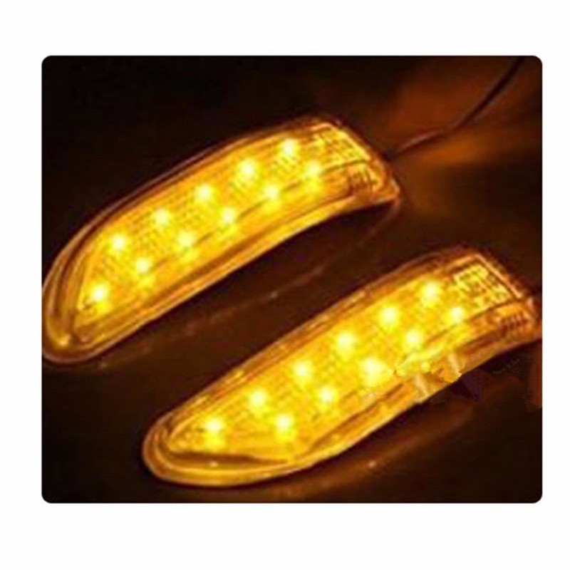 Amber LED Car Side Mirror Turn Signal Indicator Universal 2pcs Car Automatic Turn Signal Light Car Decorative Accessories