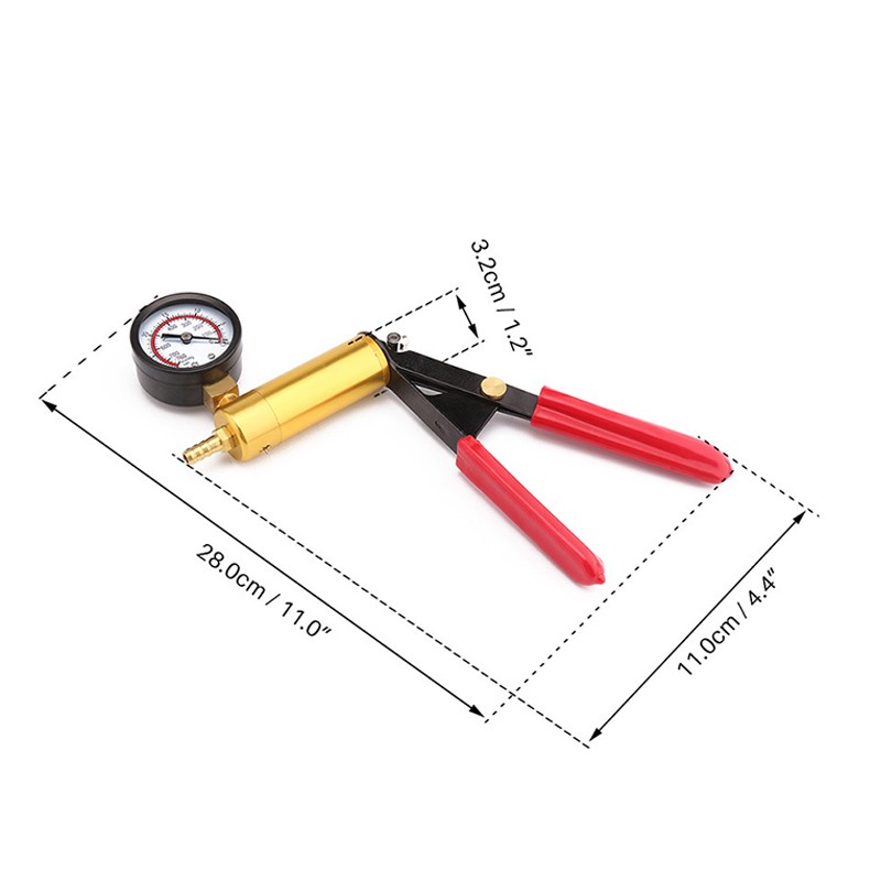 DIY brake fluid tools bleed vacuum pistol test pump kit aluminum pressure pump body vacuum gauge