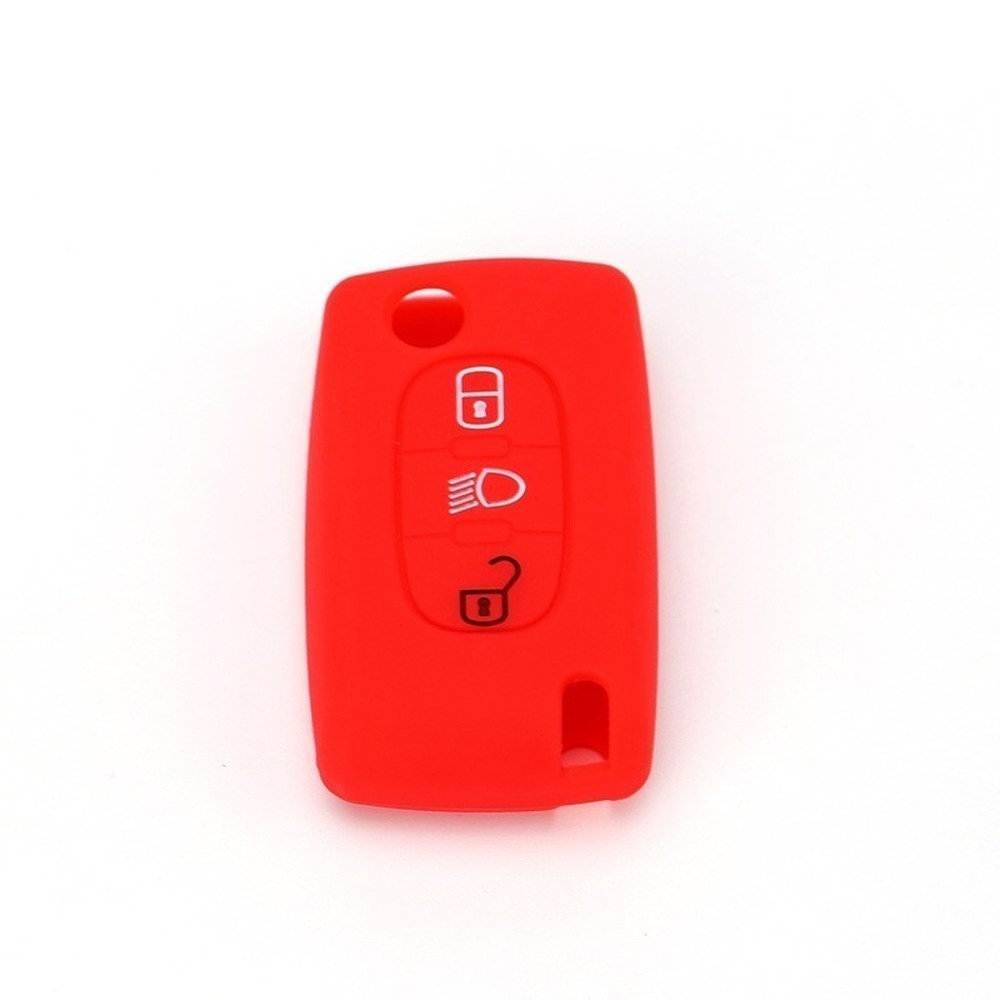 Silicone Car Console Key Cover Case Shell Skin Protection for Citroen C2 C4 C5 Picasso Xsara C5 C6 C8 Folding Keys Accessories