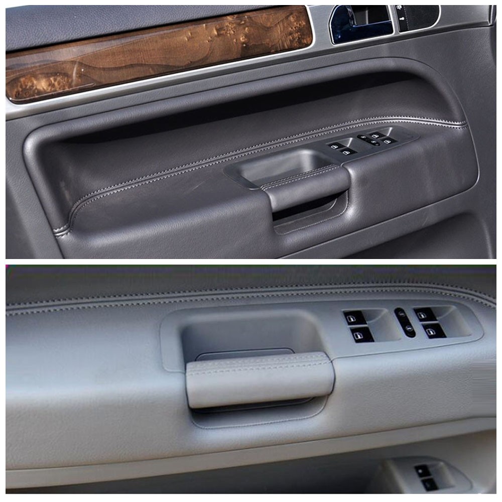 LHD RHD Quality Interior Driver Door Pull Handle Leather Replacement For VW Volkswagen Touareg 2003-2010