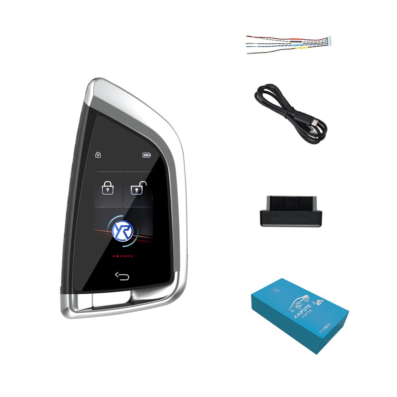 New car LCD smart key zinc alloy material suitable for all manufacturers keyless start button wholesale and retail