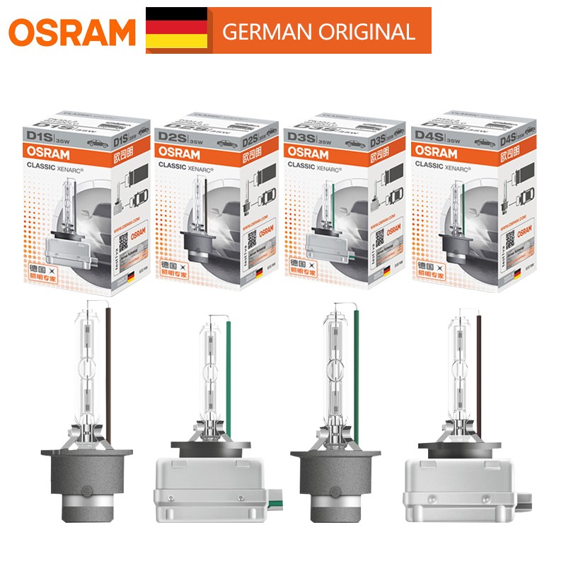 OSRAM D1S D3S D2S D4S Xenon Bulbs For Car Headlight Standard White Light Original HID 4200K 12V 35W (1pc)