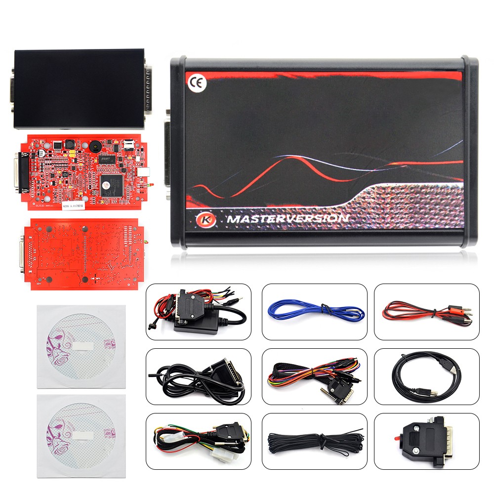 KESS KTAG ل KESS V2.80 V5.017 الأحمر PCB K-T V7.020 V2.25 4 LED ماستر K-TAG 2.25 7.020 Kess V5.017 ECU رقاقة ضبط