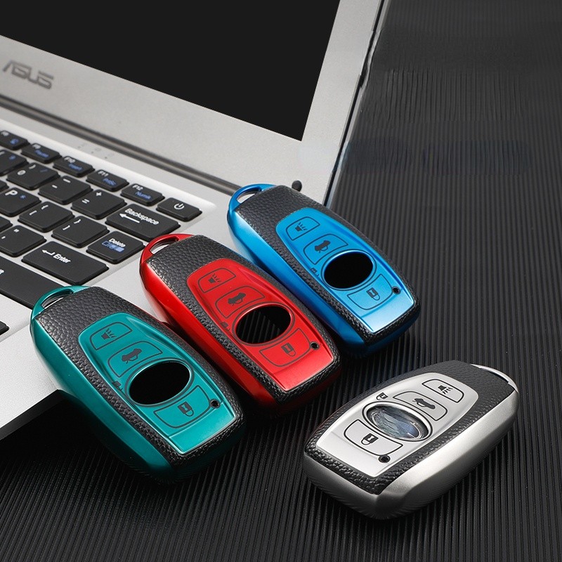 PU Car Key Case For Subaru BRZ XV Forester Legacy Outback 2 3 Buttons Key Fob Remote Cover Shell Cover Auto Accessories