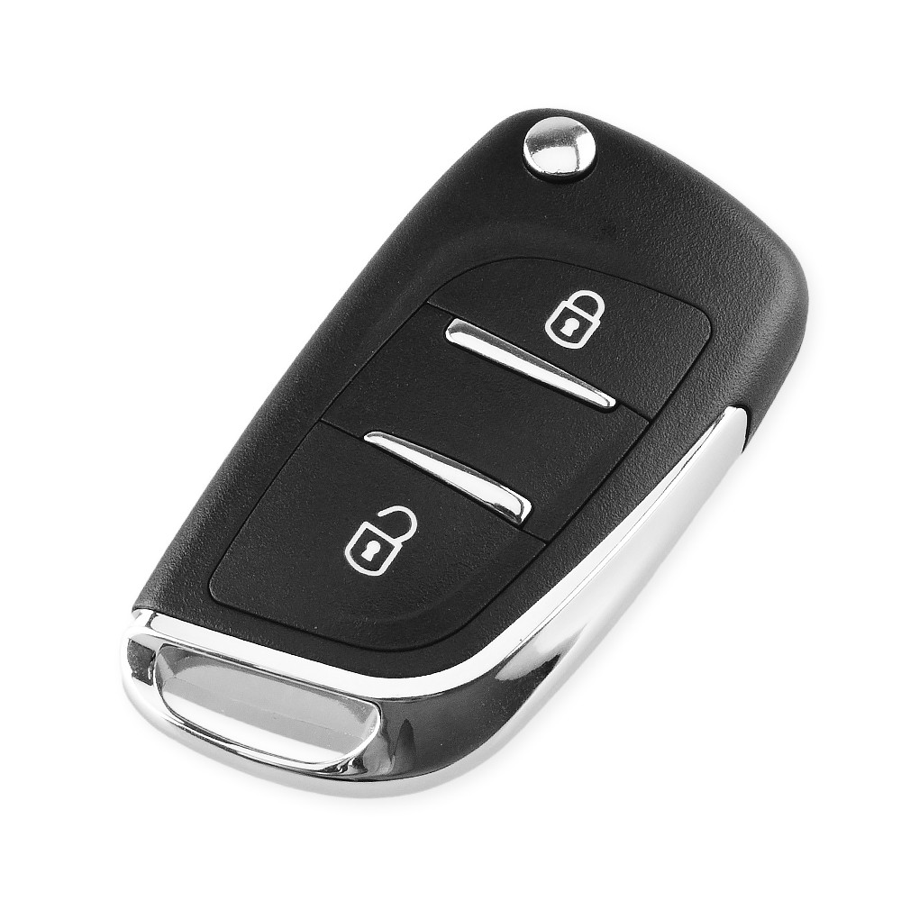 KEYYOU - Car Remote Key, FSK 433Mhz ID46, Ce0536 Blade, For Peugeot 407, 407, 307, Citroen C2, C3, C4, C5, C6, C8, 2/3 Buttons VA2/HCA