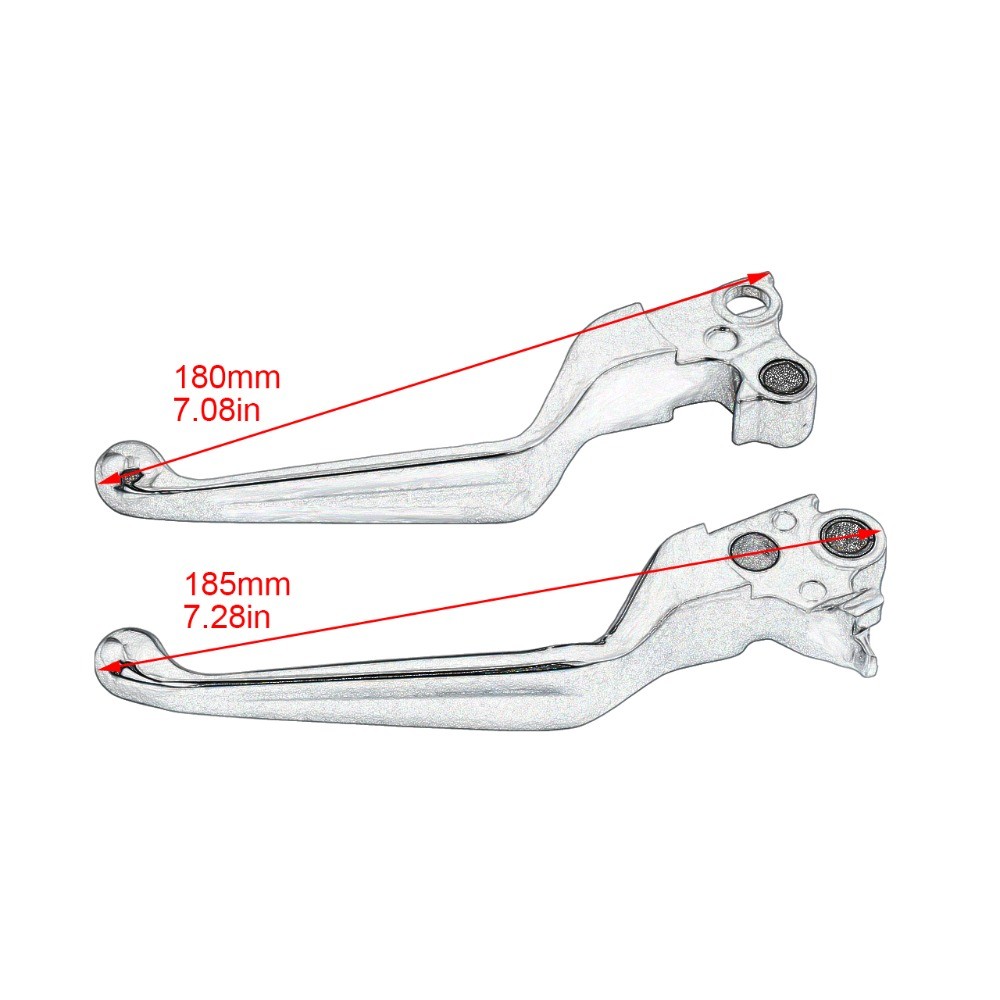 2 xbike Chrome CNC Brake Clutch Levers Set Aluminum For Harley Sportster XL 1200 883 Dyna Softail Touring Road King Glide